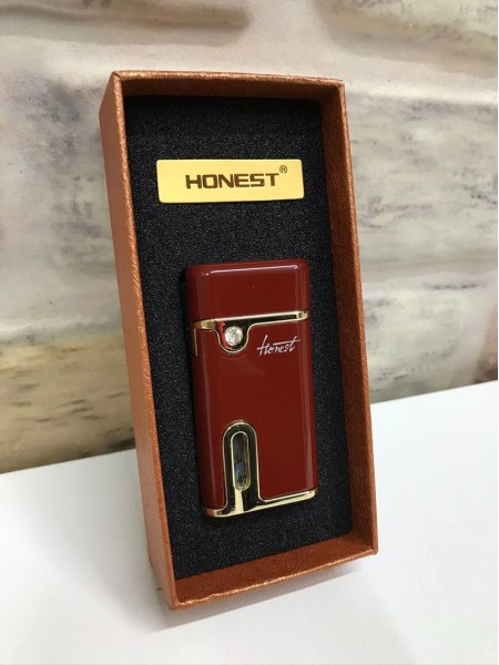 Honest Marka Rüzgar Çakmağı Gaz Göstergeli Kahverengi Kişiye Özel Çakmak