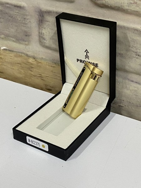 Promise Marka Sarı Gold Renk Gaz Göstergeli Gazlı Kişiye Özel Çakmak
