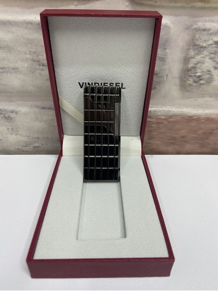 Kare Kare Desenli Metalik Koyu Gri Gazlı