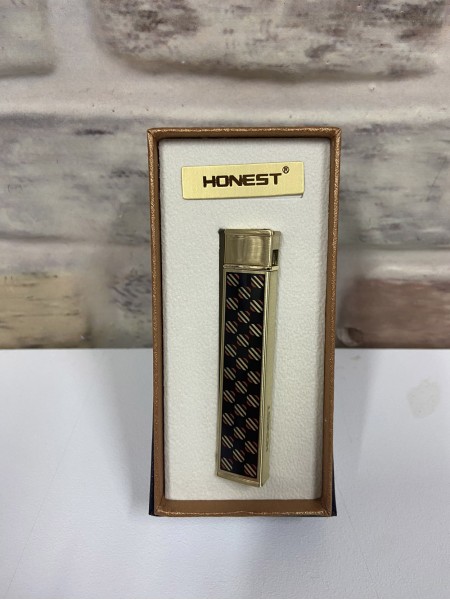 Honest Marka Sarı Siyah Kare Kare Desenli İsme Özel Çakmak