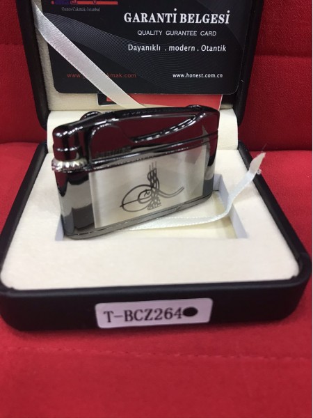 Tuğralı Gazlı Füme Renk Model Çakmak