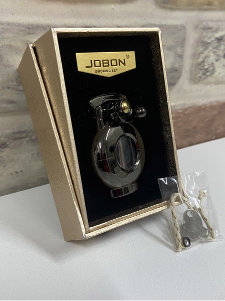 Jobon Marka Benzinli Füme Renk Yuvarlak Otantik Model İsme Özel Çakmak