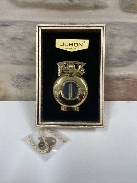 Jobon Marka Benzinli Sarı Renk Yuvarlak Otantik Model İsme Özel Çakmak