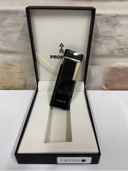 Promise Marka İnce Dupont Model Siyah Renk İsme Özel Çakmak
