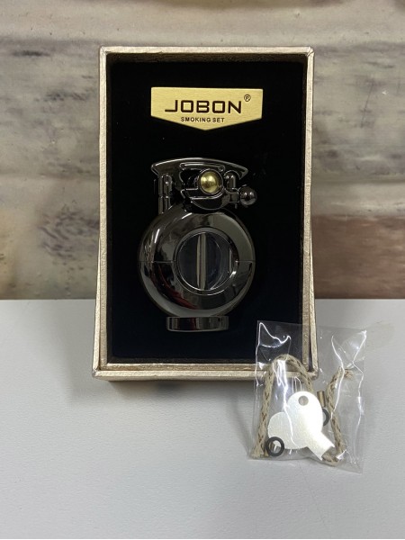 Jobon Marka Benzinli Füme Renk Yuvarlak Otantik Model İsme Özel Çakmak