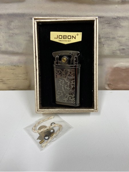 Jobon Marka Desenli Füme Renk Benzinli İsme Özel Çakmak