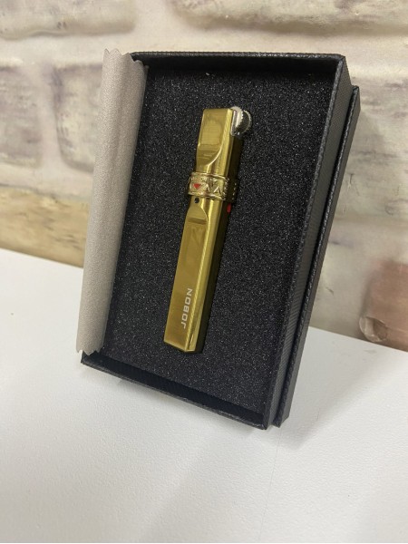 Jobon Marka Tek İnce Ateşlemeli Sarı Renk İsme Özel Çakmak