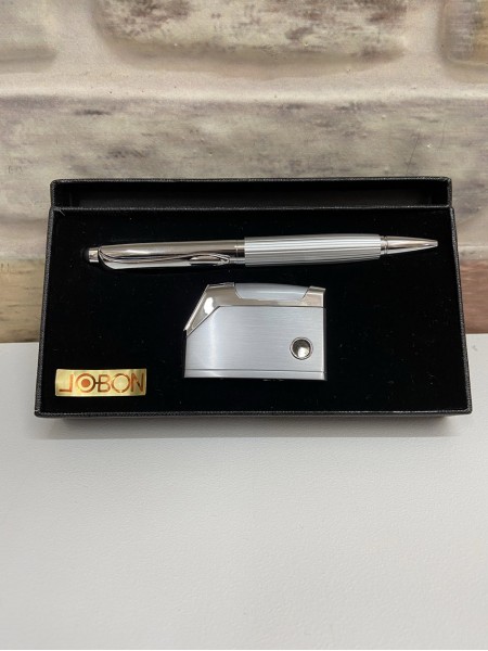 Jobon Marka Gazlı Göstergeli Gümüş Gri Kalemli Çakmak