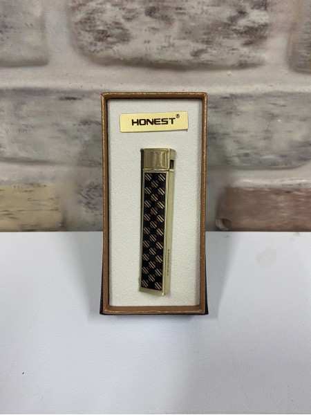 Honest Marka Sarı Siyah Kare Kare Desenli İsme Özel Çakmak